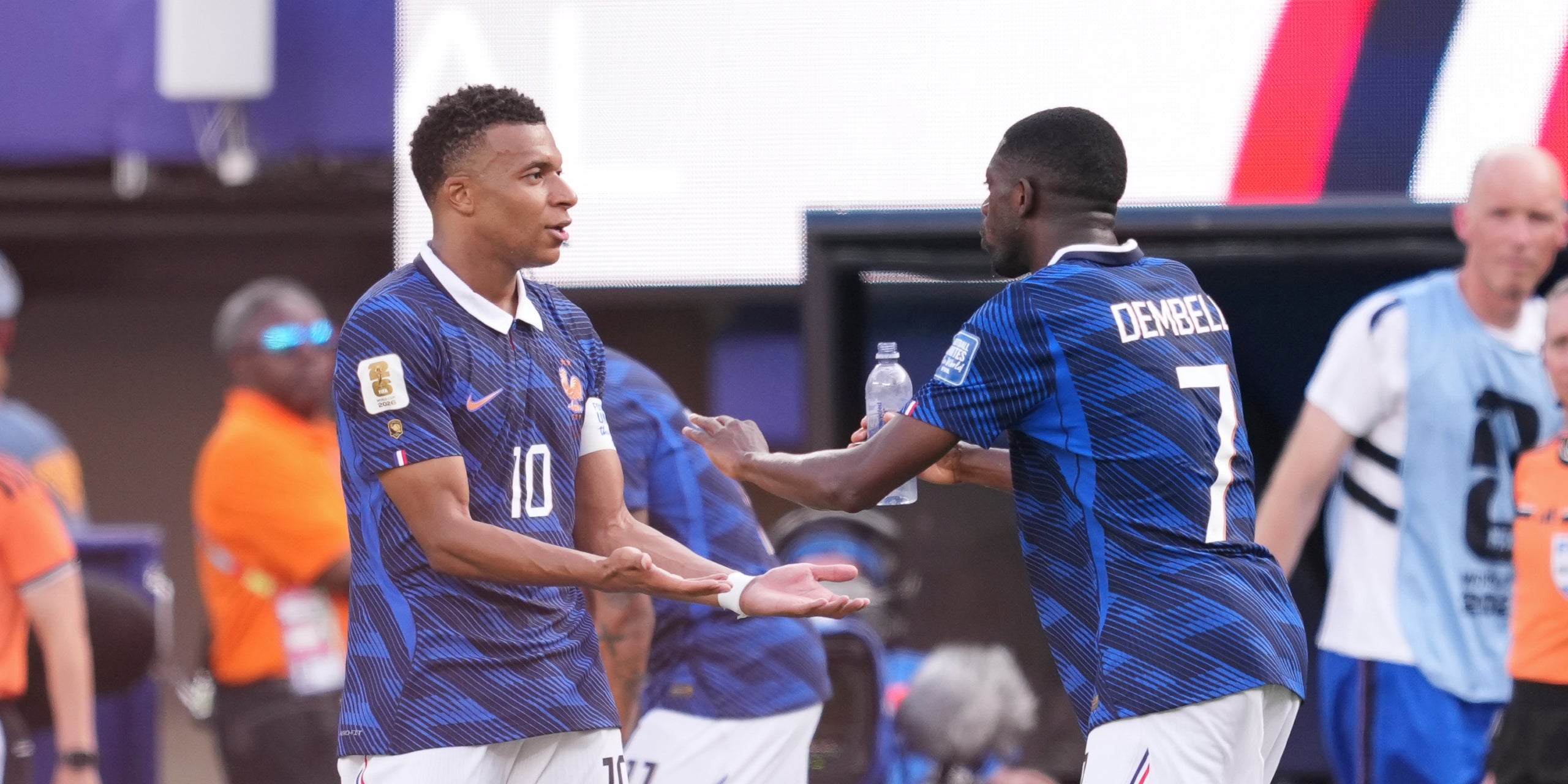 Kylian Mbappé i Ousmane Dembélé, durant un partit del Mundial 2026 | Europa Press