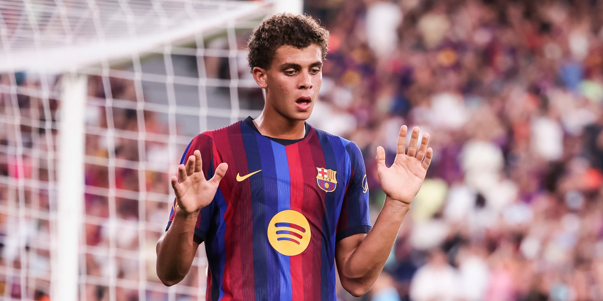 Hamza Abdelkarim, durant un partit amb el Barça | Europa Press