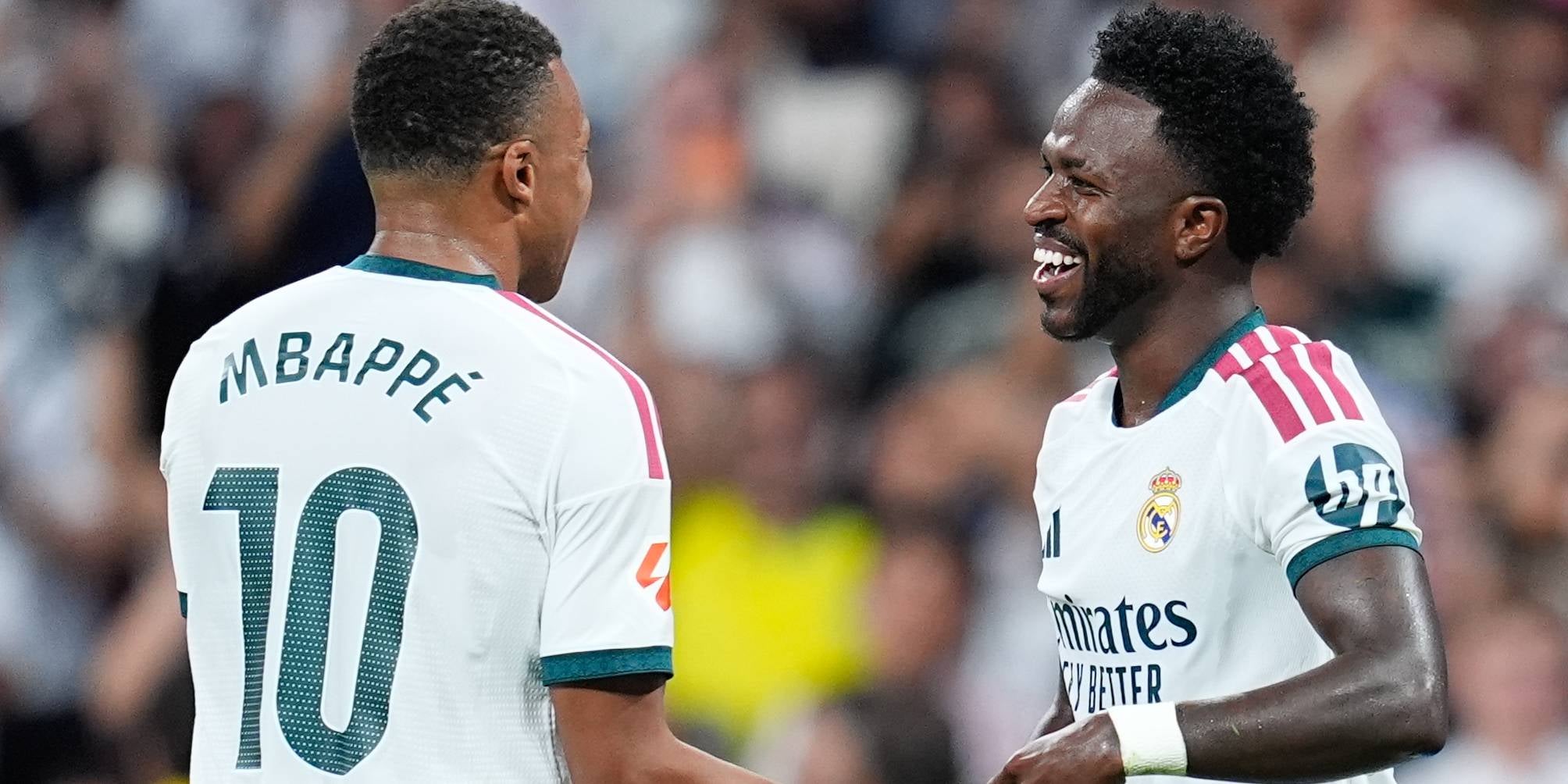 Mbappé i Vinicius, celebrant un gol del Madrid | Europa Press