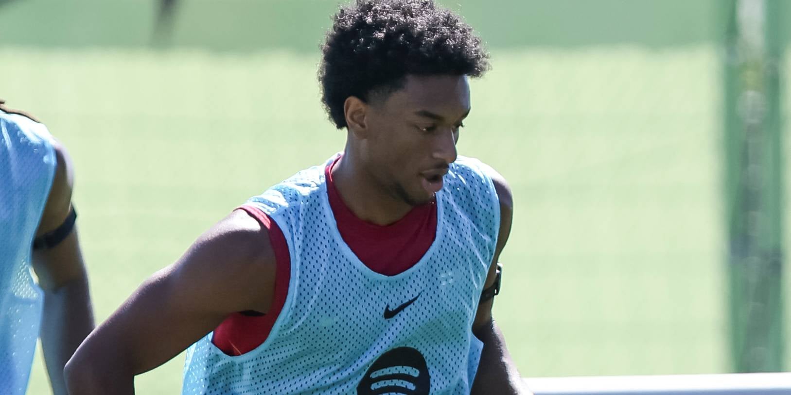 Alejandro Balde, durant un entrenament amb el Barça | Europa Press