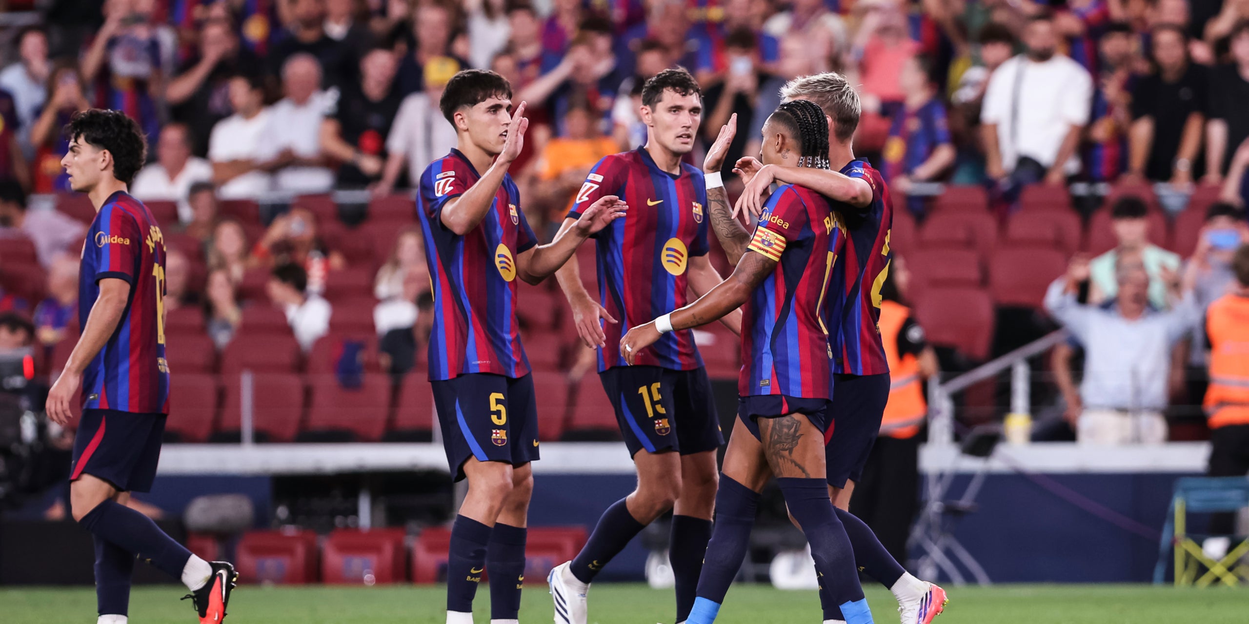 Els jugadors del Barça, celebrant un gol | Europa Press