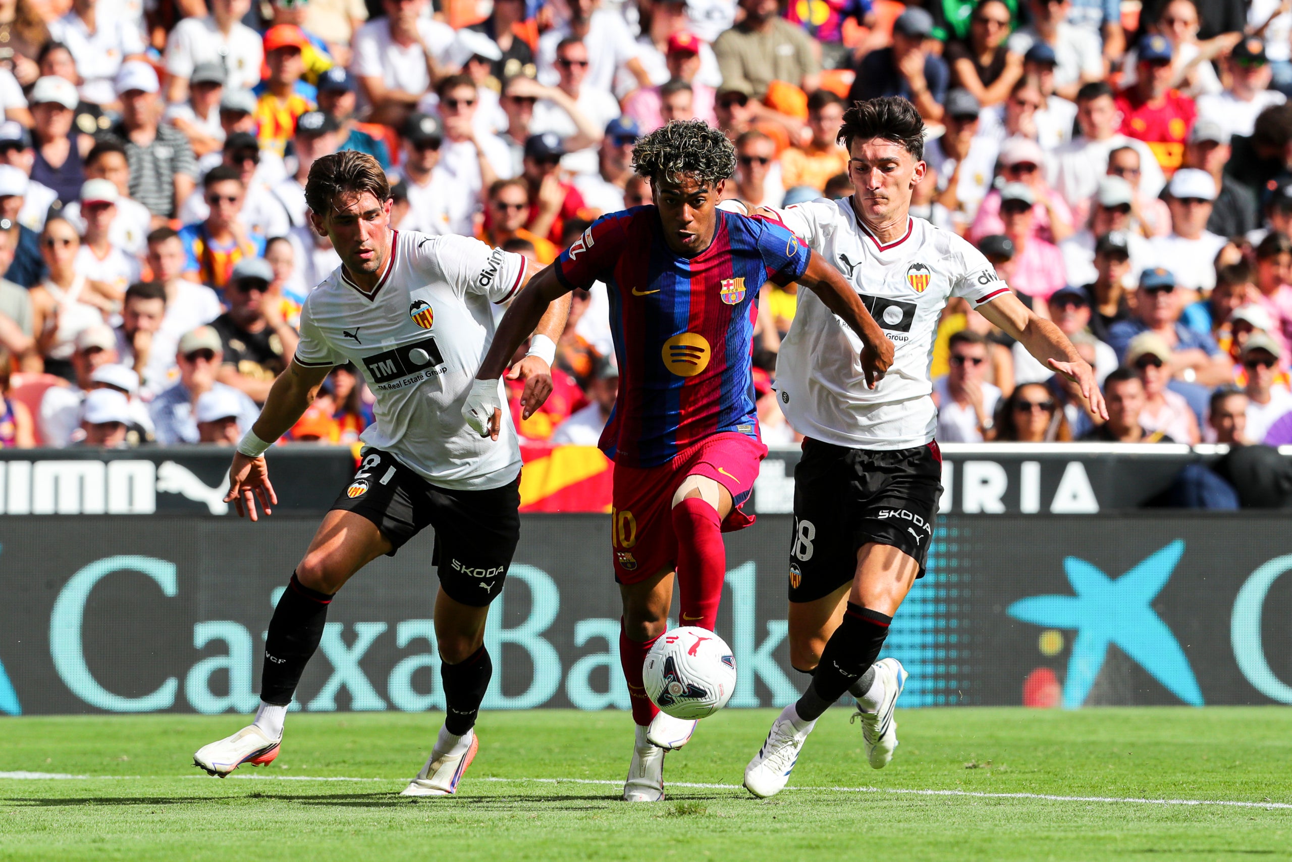 Lamine Yamal, nova exhibició a Mestalla. | Europa Press