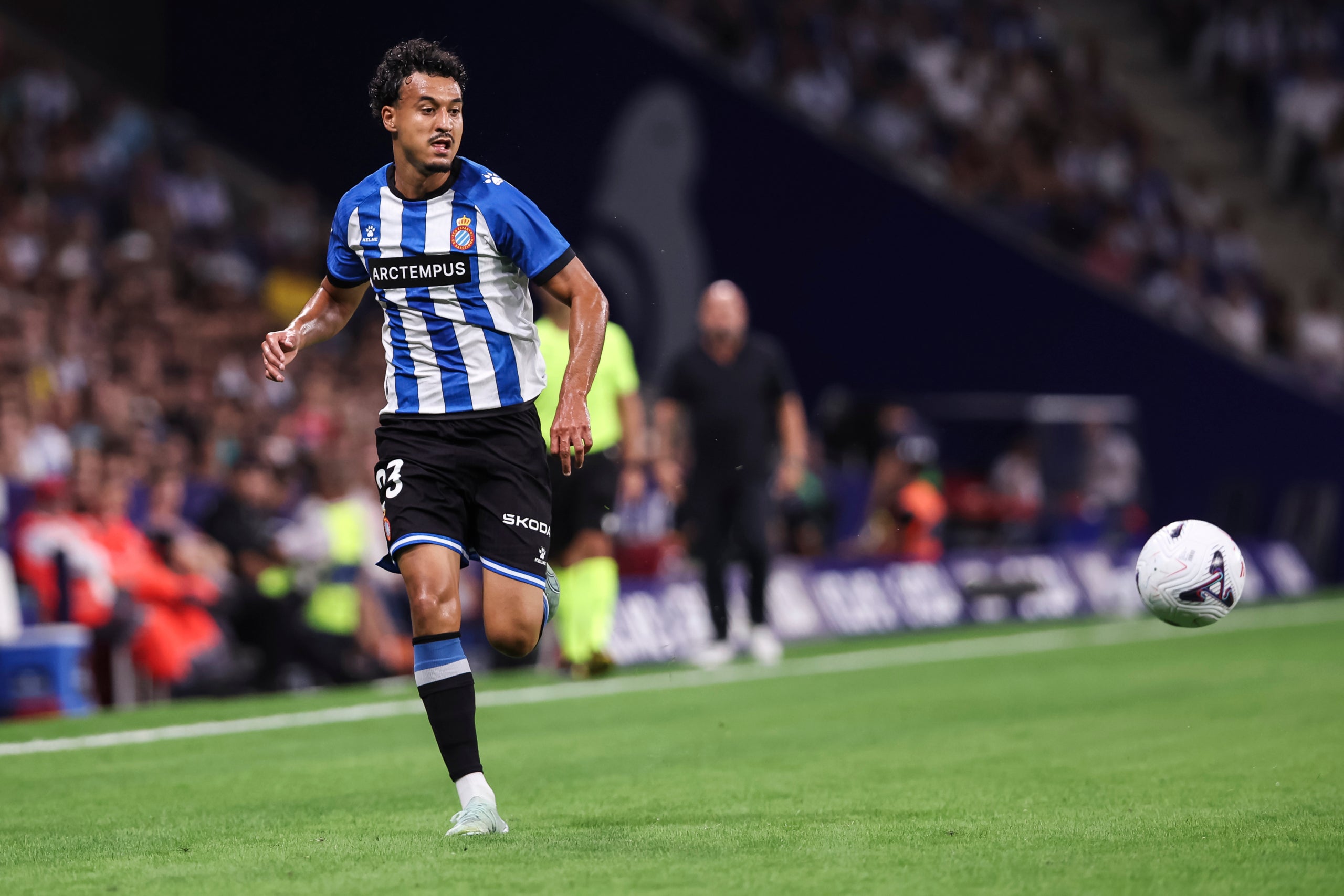 Omar El Hilali ha marcat el gol anul·lat de l'Espanyol. | Europa Press