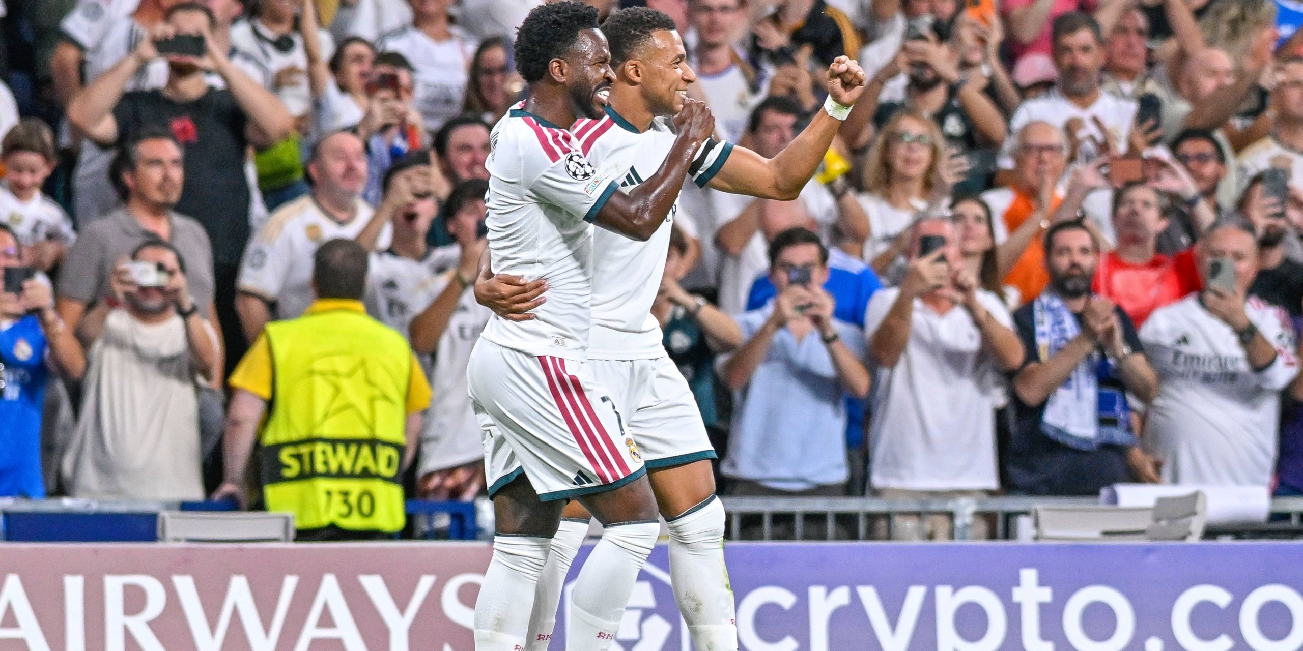 Vinicius i Mbappé, celebrant un dels gols contra l'Inter | Europa Press