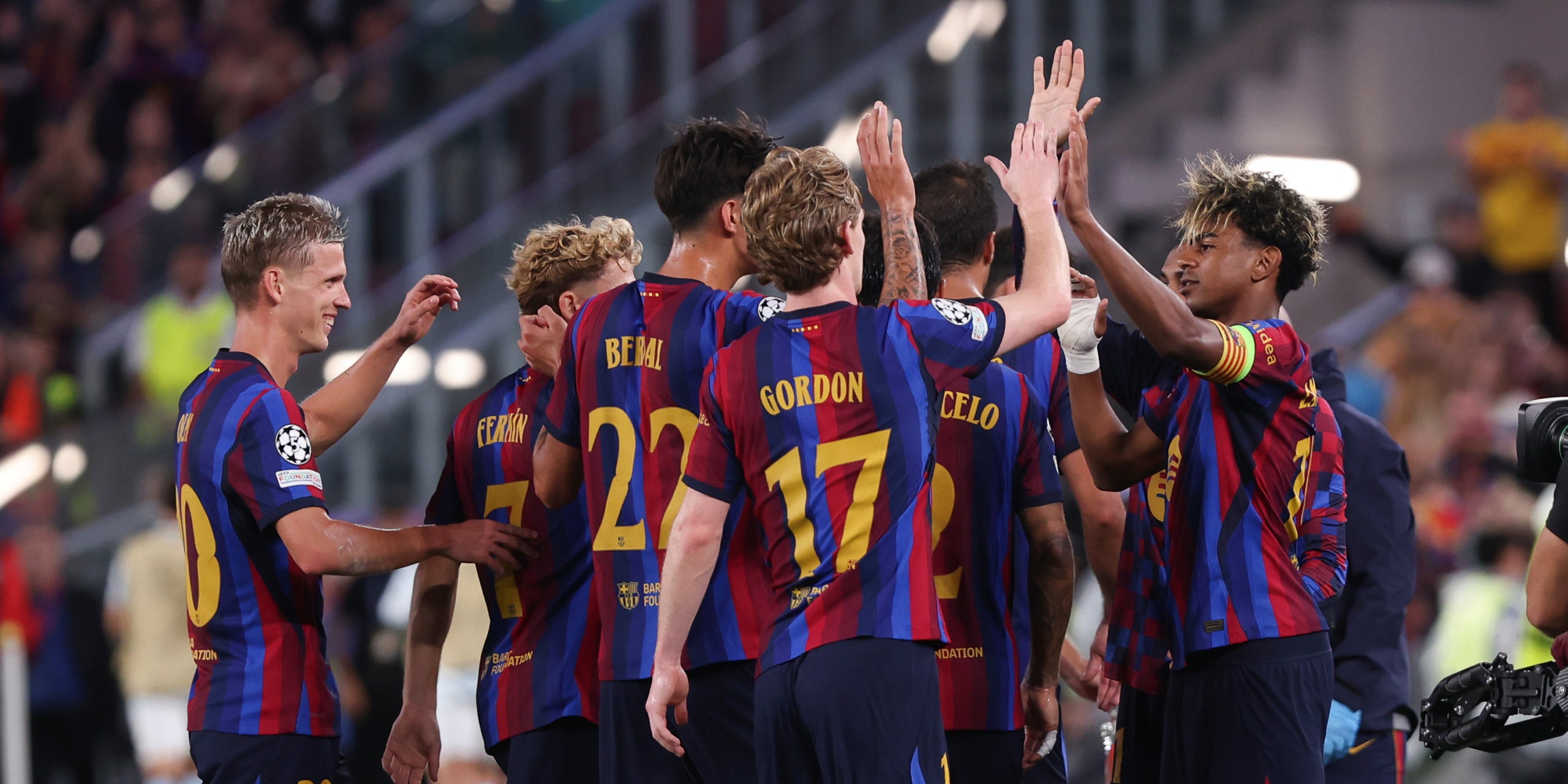 Els jugadors del Barça, celebrant un gol contra el Feyenoord | Europa Press
