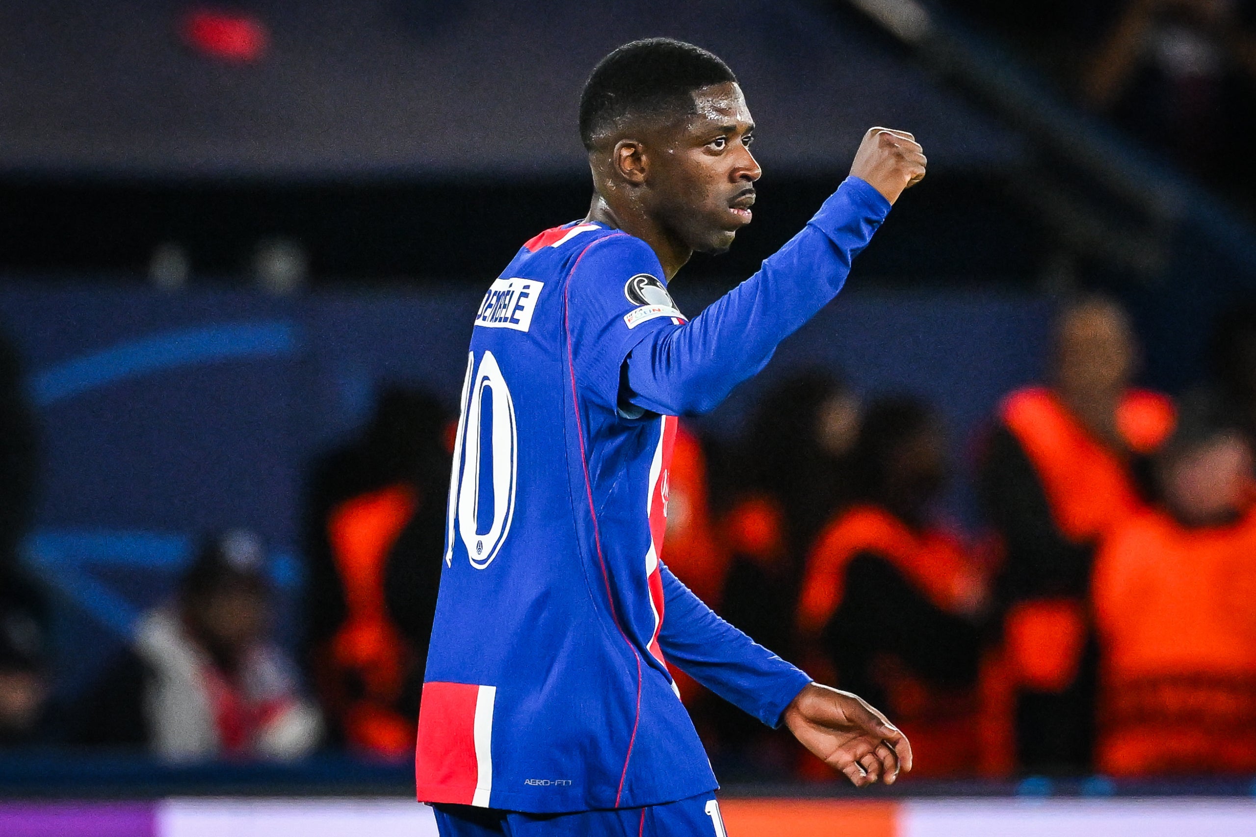 Dembélé, celebrant un dels seus gols a la Champions | Europa Press