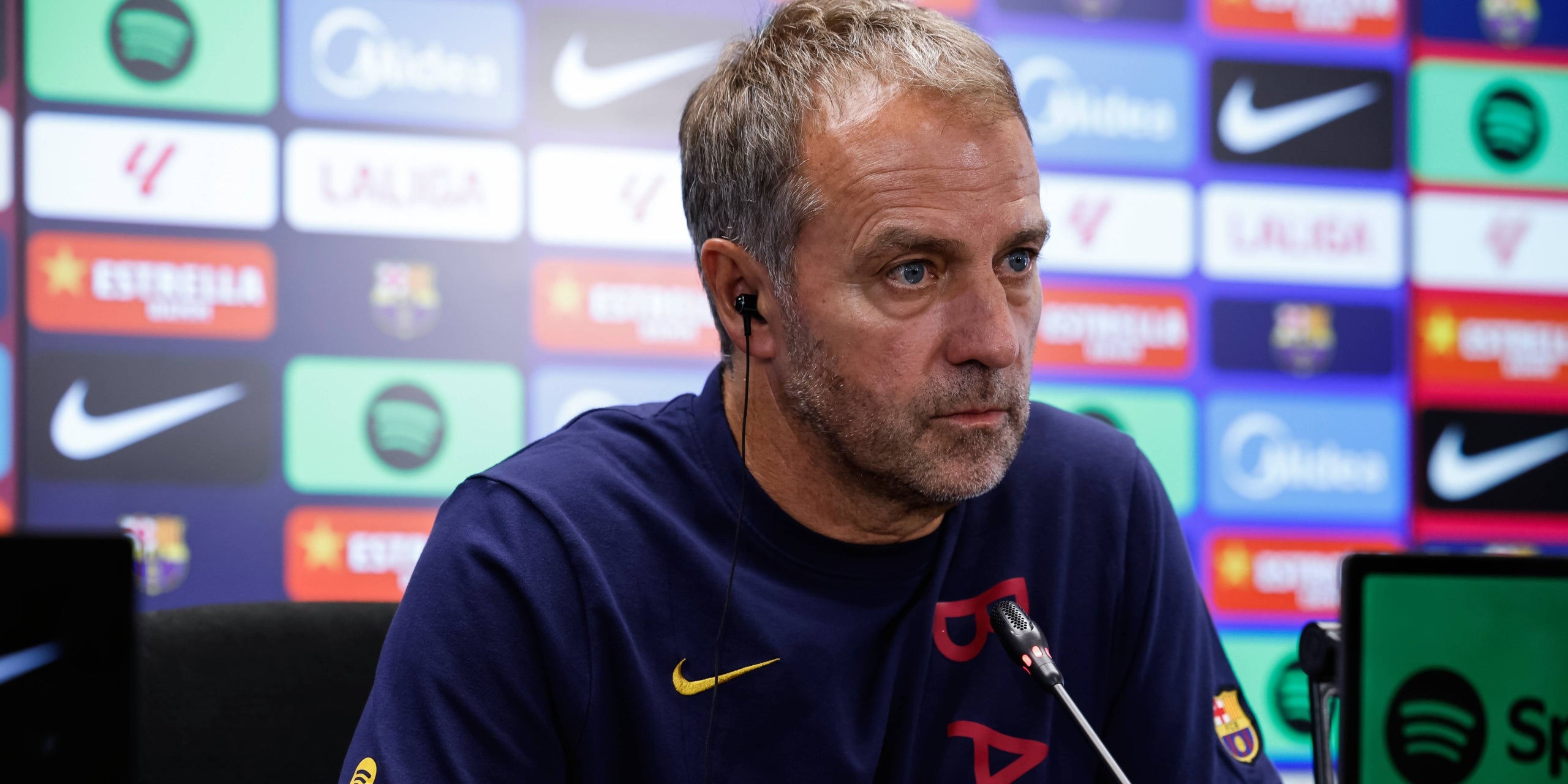 Hansi Flick, entrenador del Barça, en roda de premsa | Europa Press