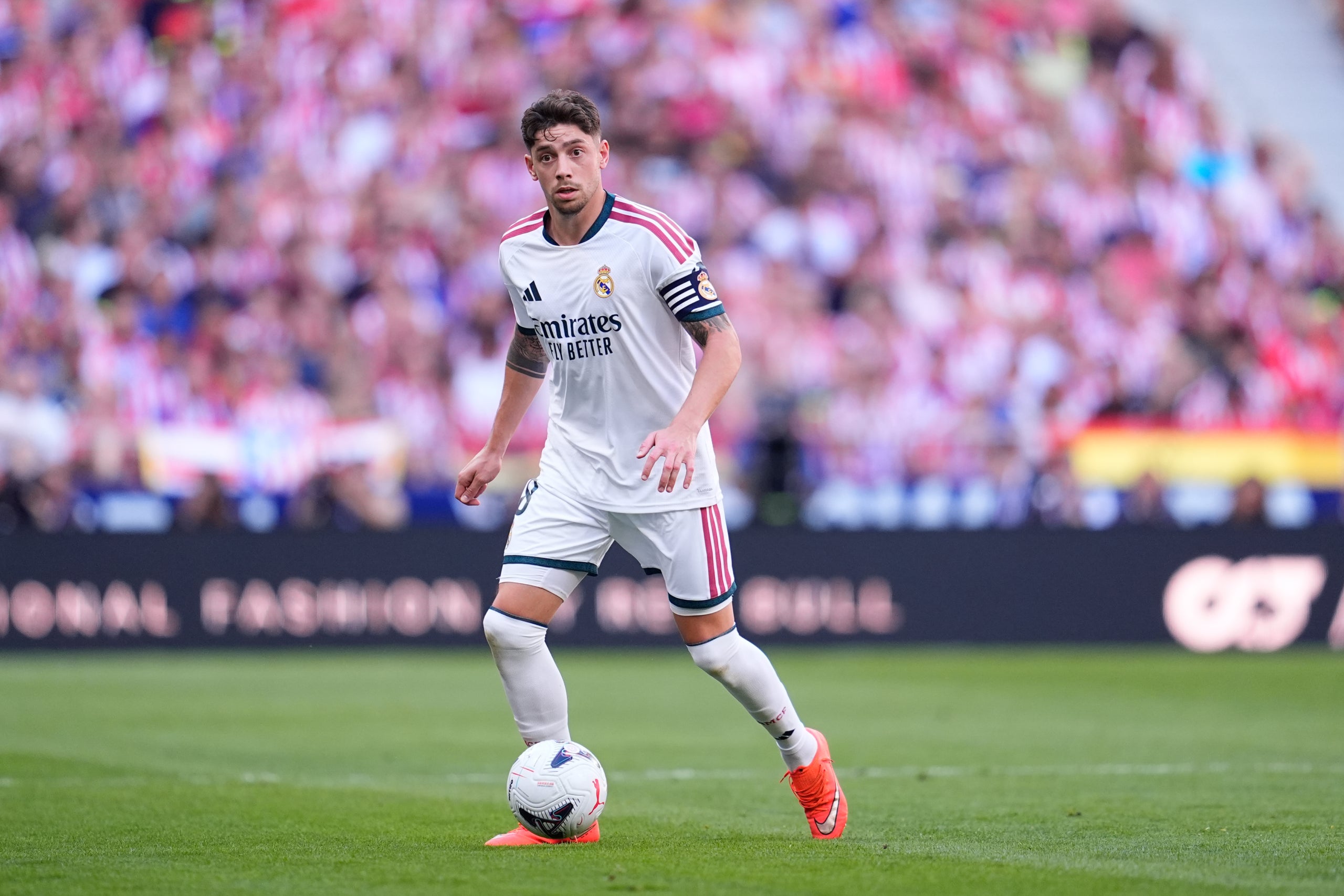 Fede Valverde, durant el derbi madrileny | Europa Press