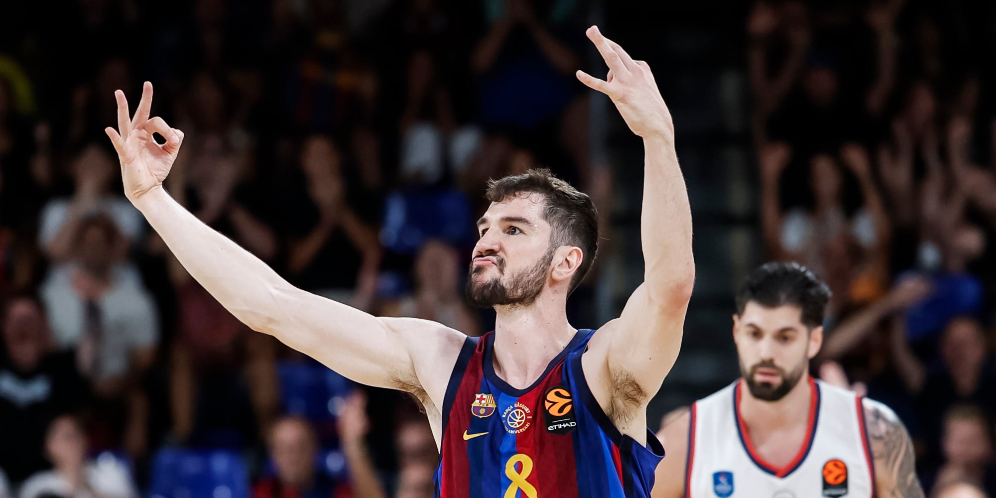 Darío Brizuela, durant un partit amb el Barça de bàsquet | Europa Press