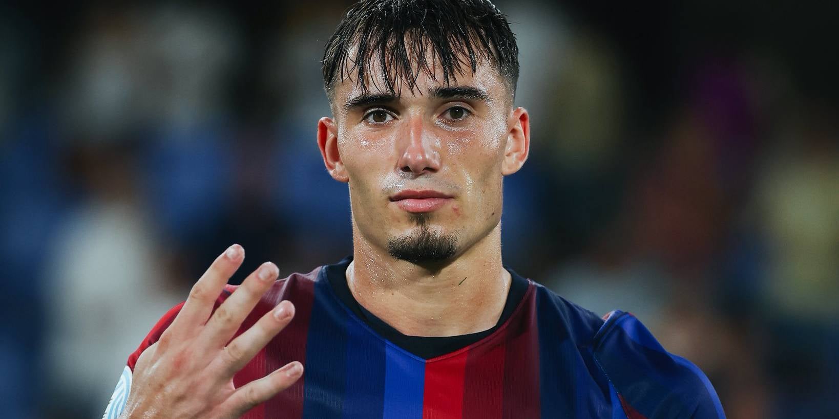 Ignasi Quer, celebrant els seus quatre gols contra el Náxara | FC Barcelona