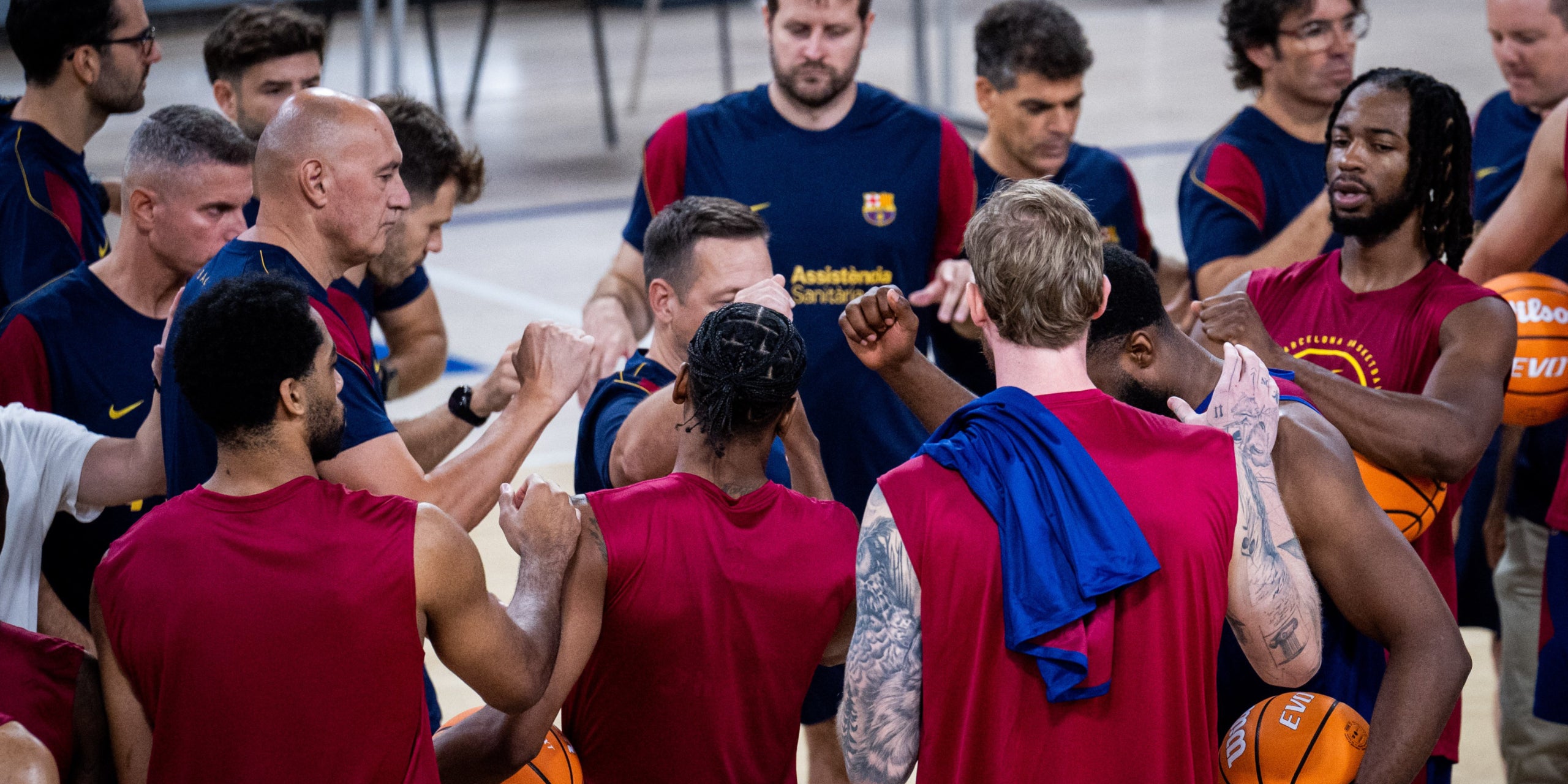 Els jugadors del Barça de bàsquet, durant un entrenament | FC Barcelona