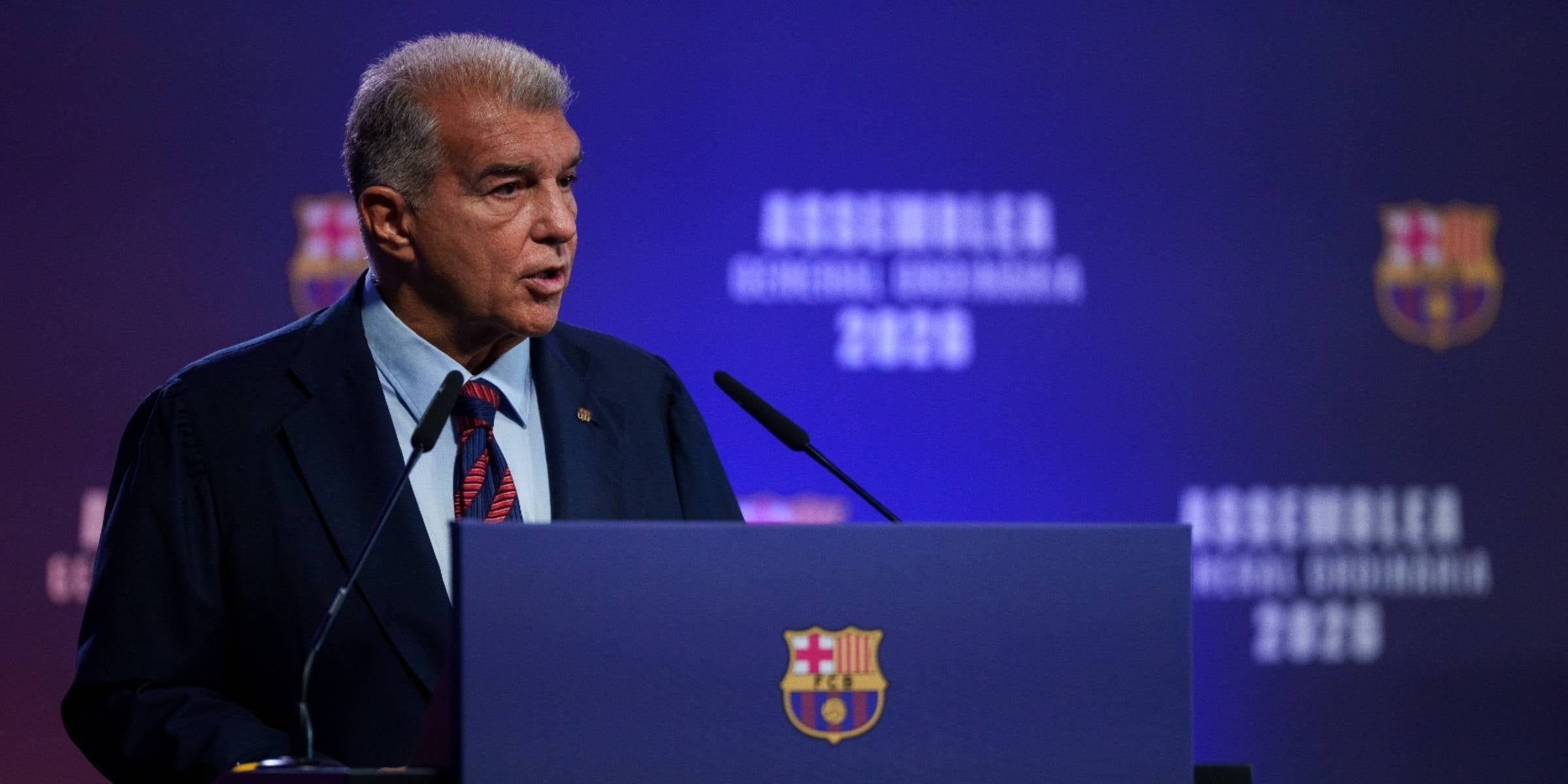 Joan Laporta a l'Assemblea General. | FCB