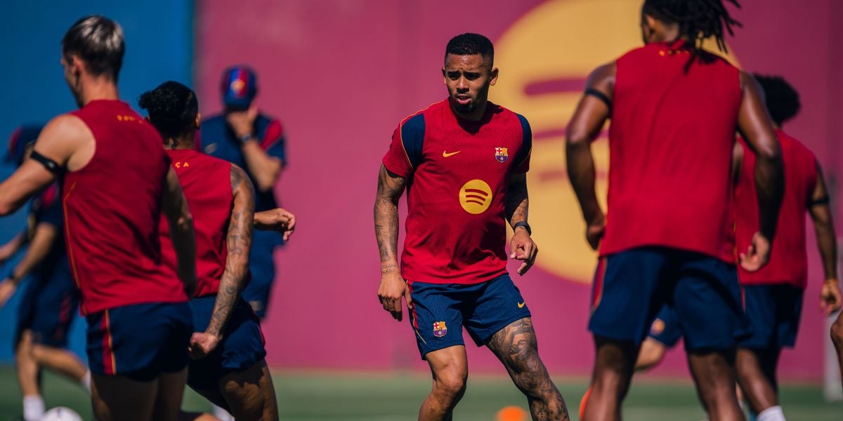 Primer entrenament de Gabriel Jesus amb el Barça | FC Barcelona