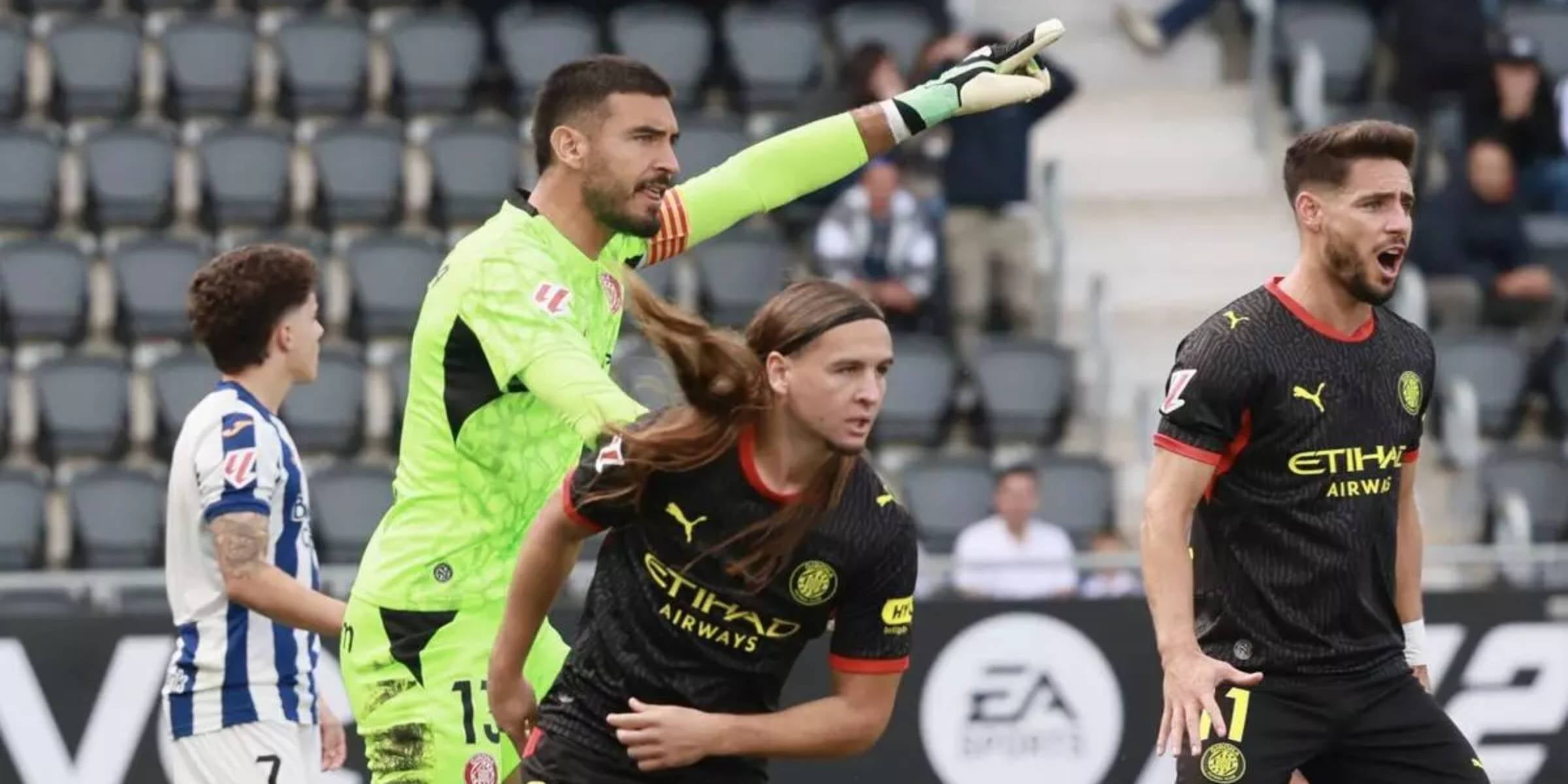 Gazzaniga després d'aturar el penal. | Diari de Girona
