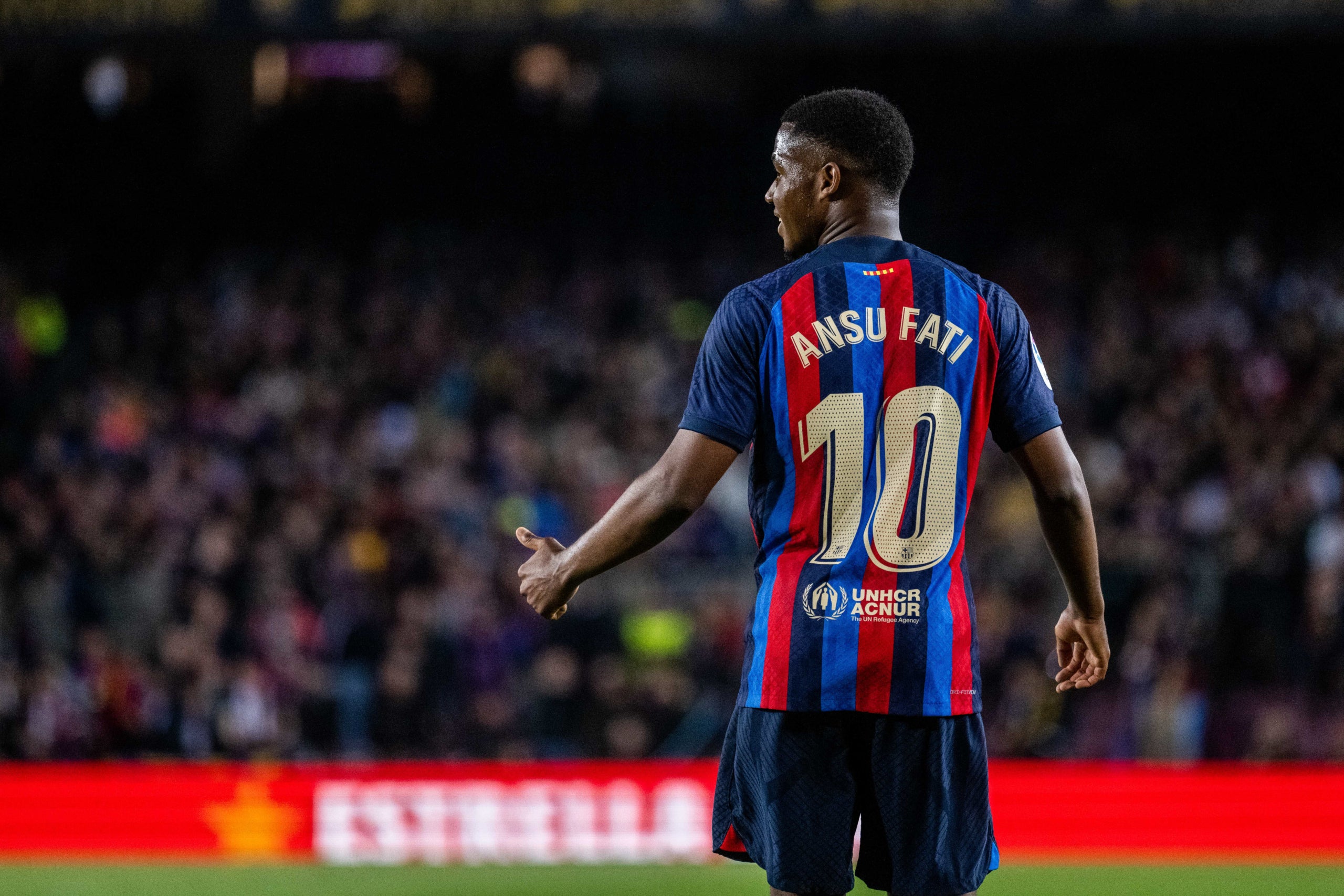 Ansu Fati, amb el 10 del Barça. | Europa Press