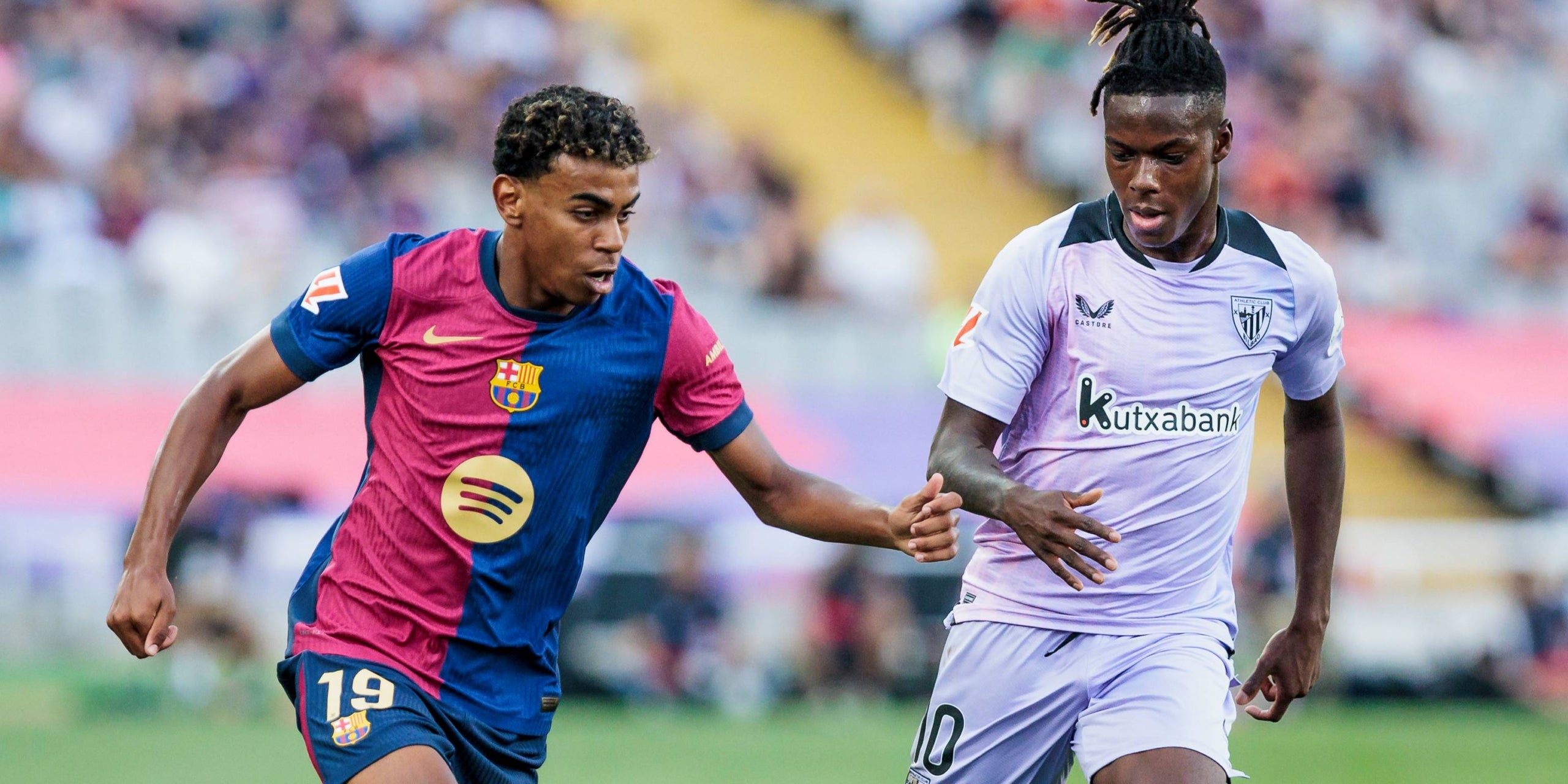 Nico Williams, durant un partit contra el Barça | Europa Press