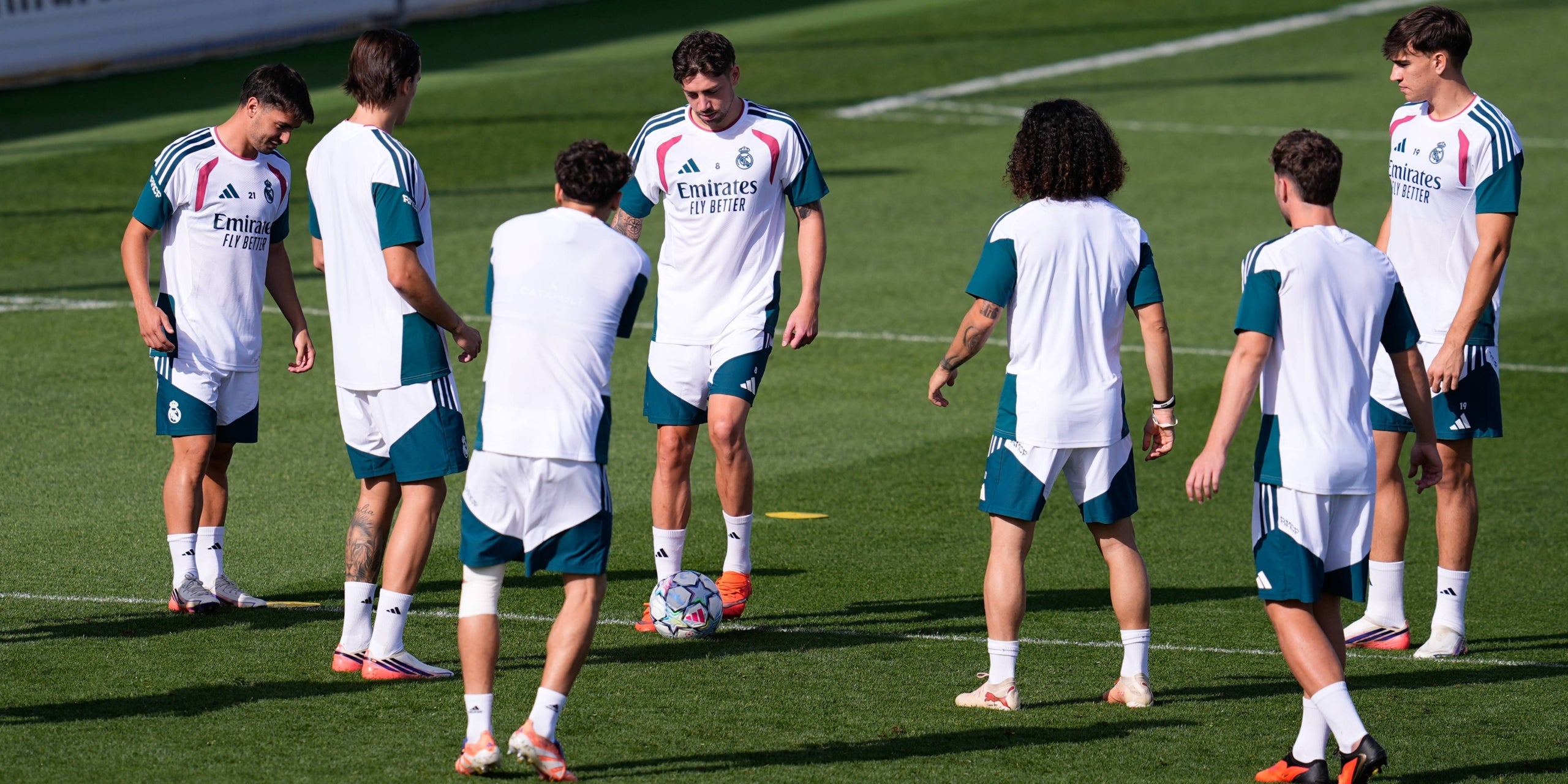 Els jugadors del Madrid, durant un entrenament | Europa Press