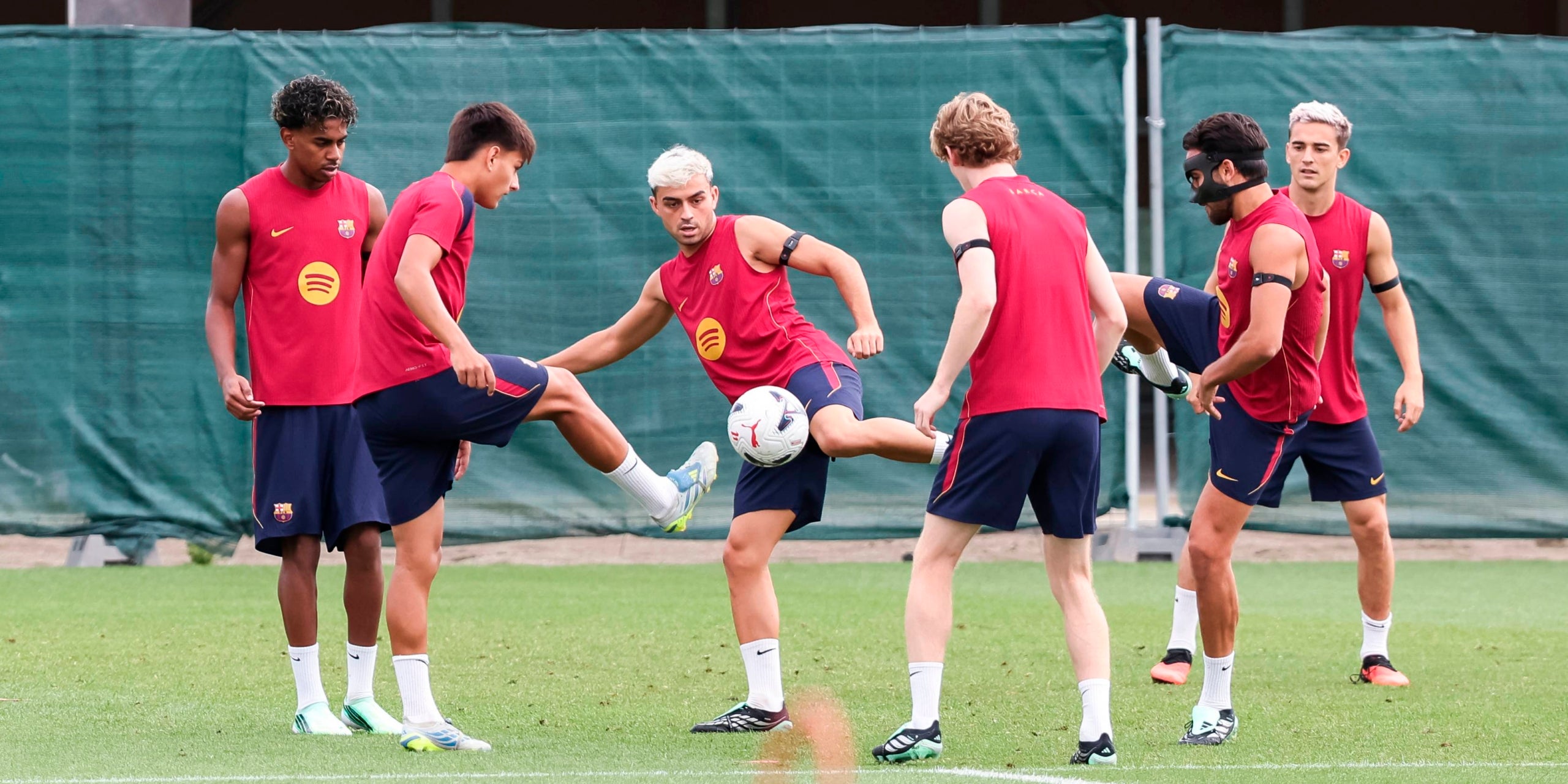 L'entrenament del Barça previ al Barça-Getafe. | Europa Press