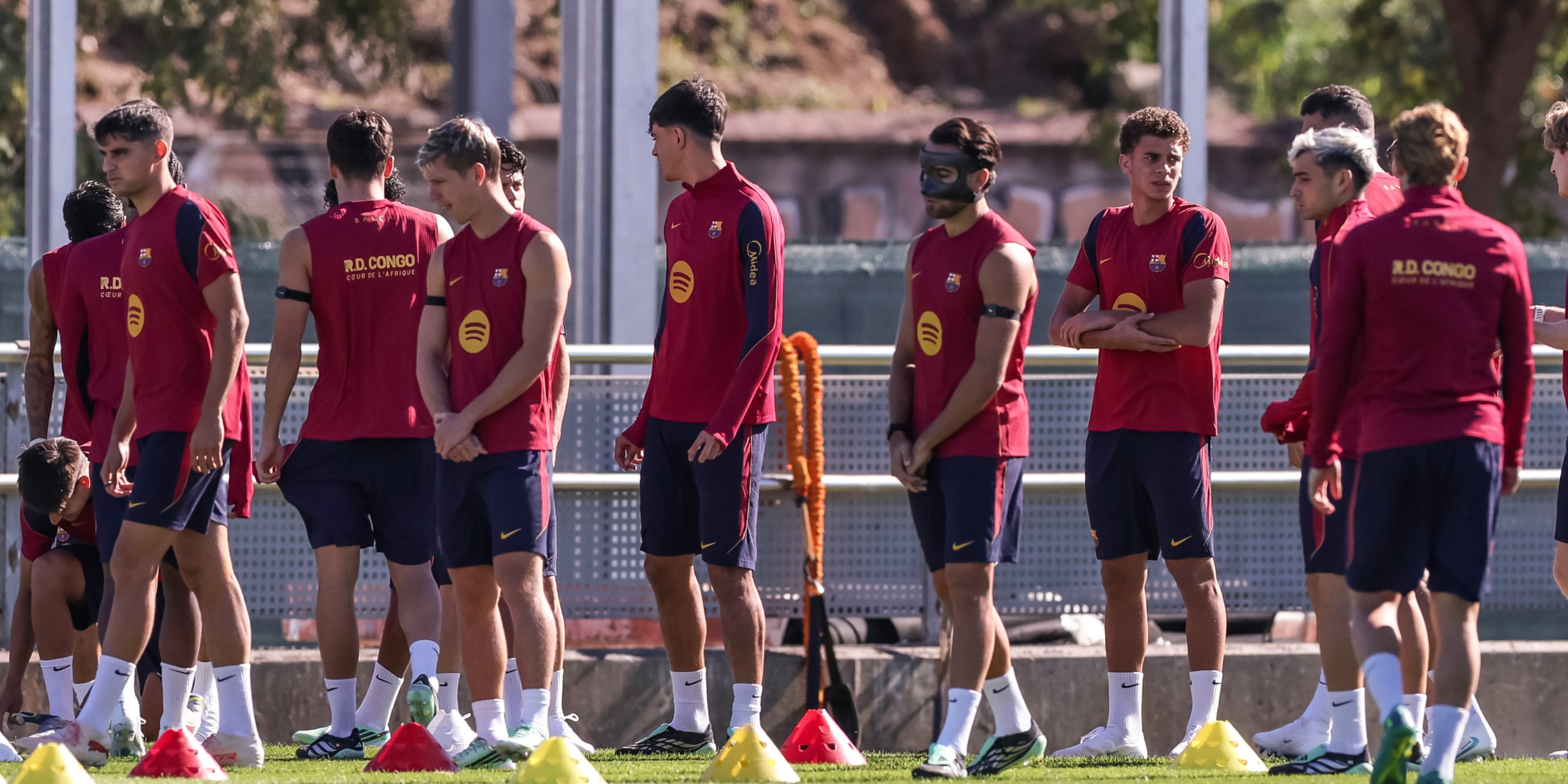 Els jugadors del Barça, durant un entrenament | Europa Press