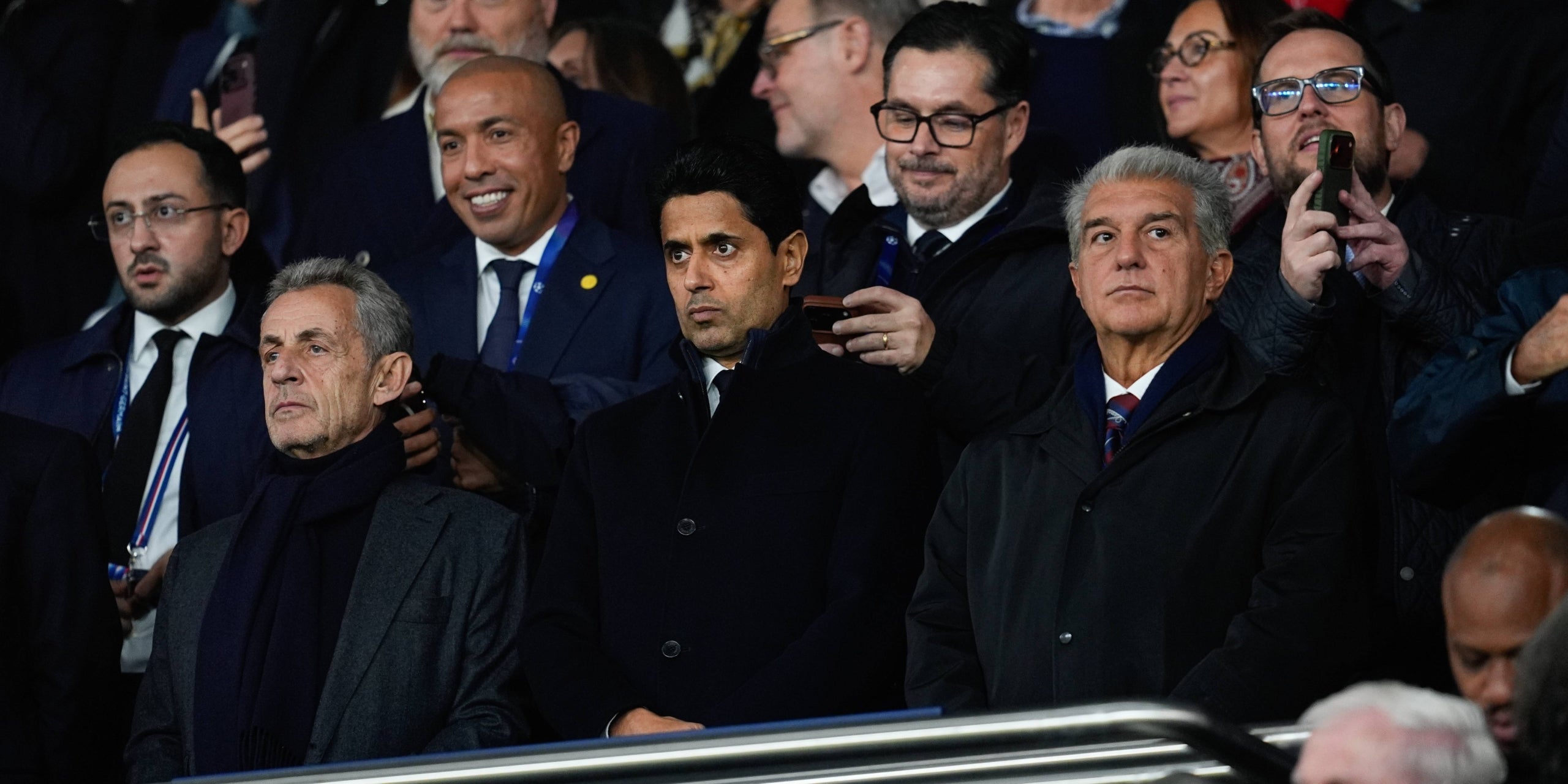 Joan Laporta, a la llotja del Parc dels Prínceps durant el PSG-Barça | Europa Press