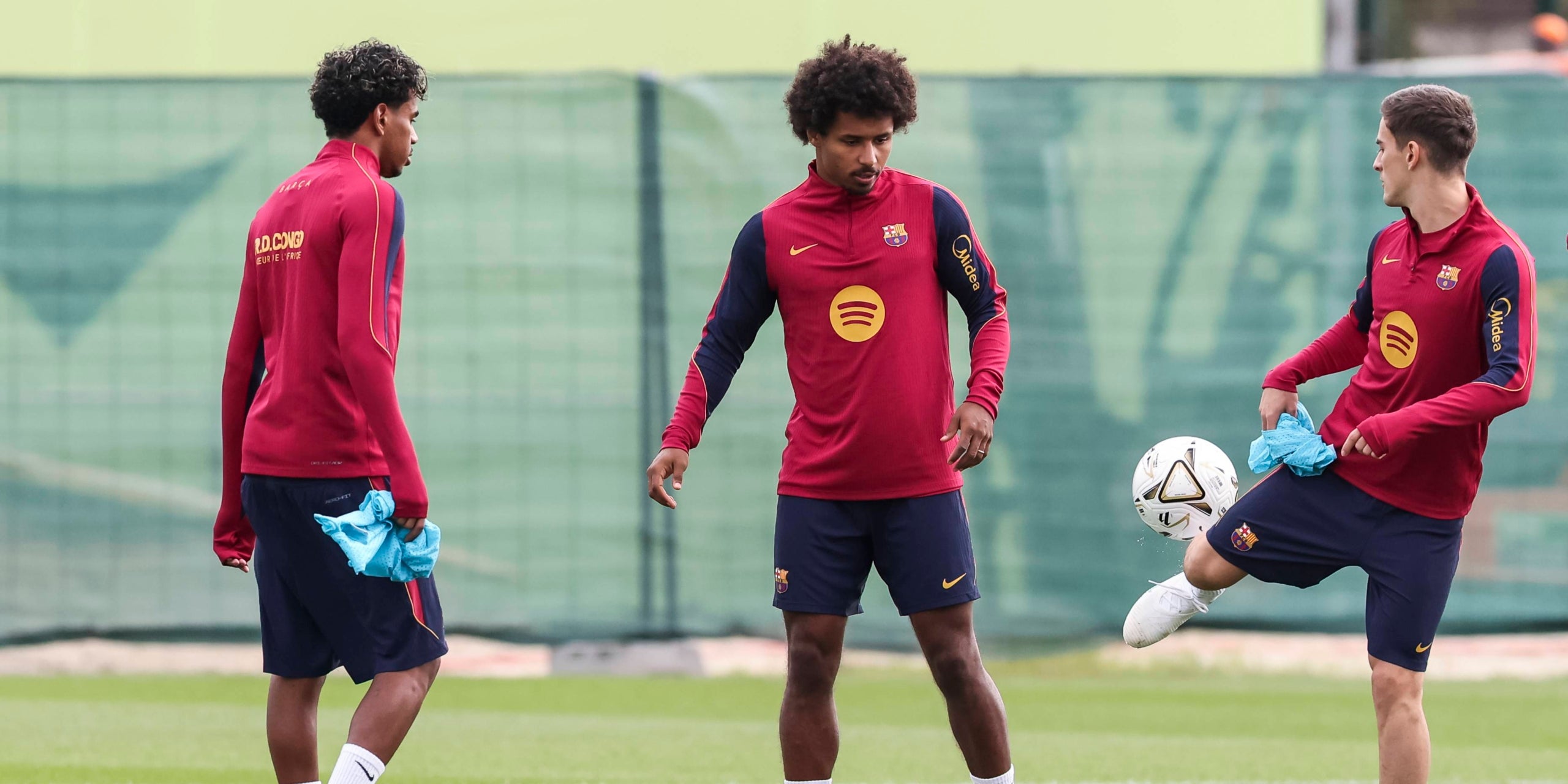 L'últim entrenament del Barça abans del clàssic. | Europa Press