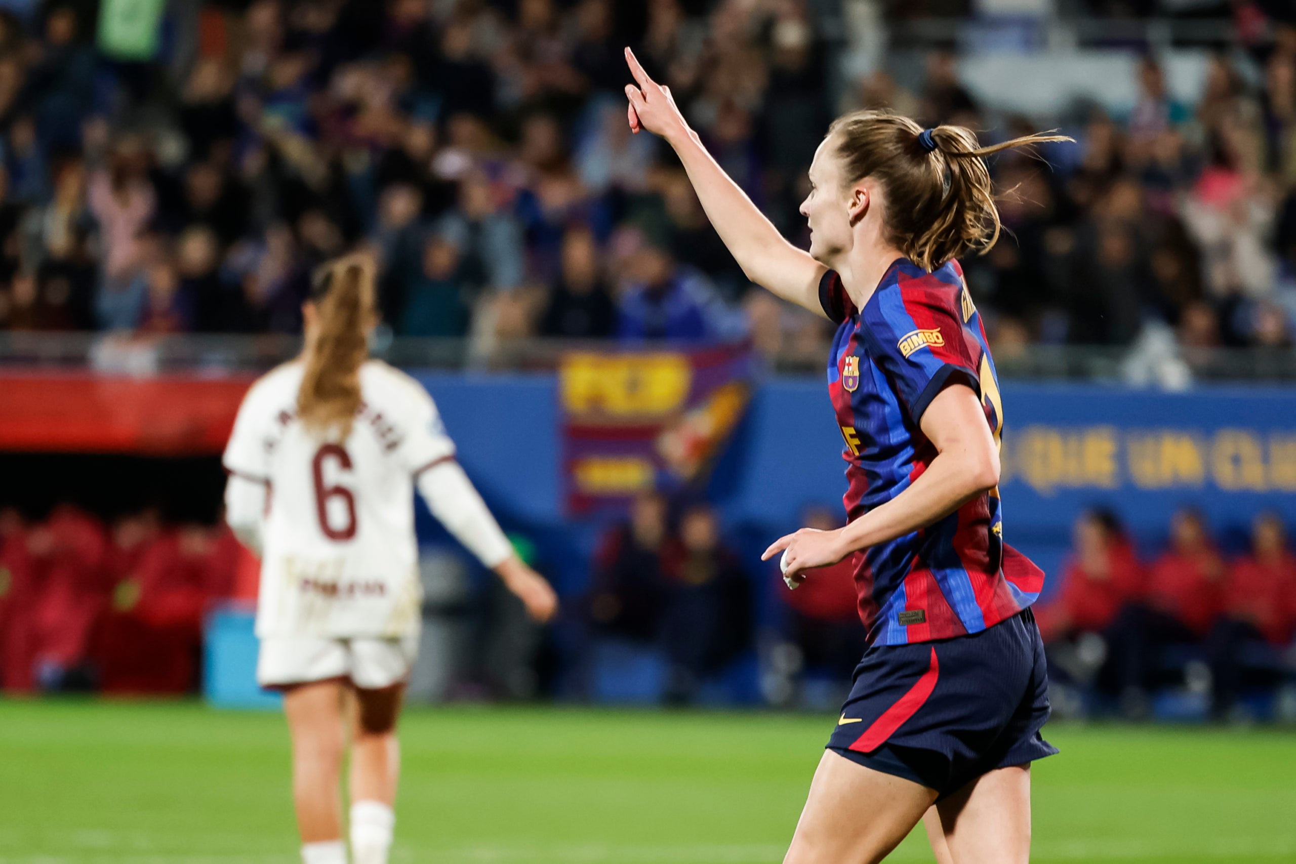 Hansen, autora del segon gol culer. | Europa Press