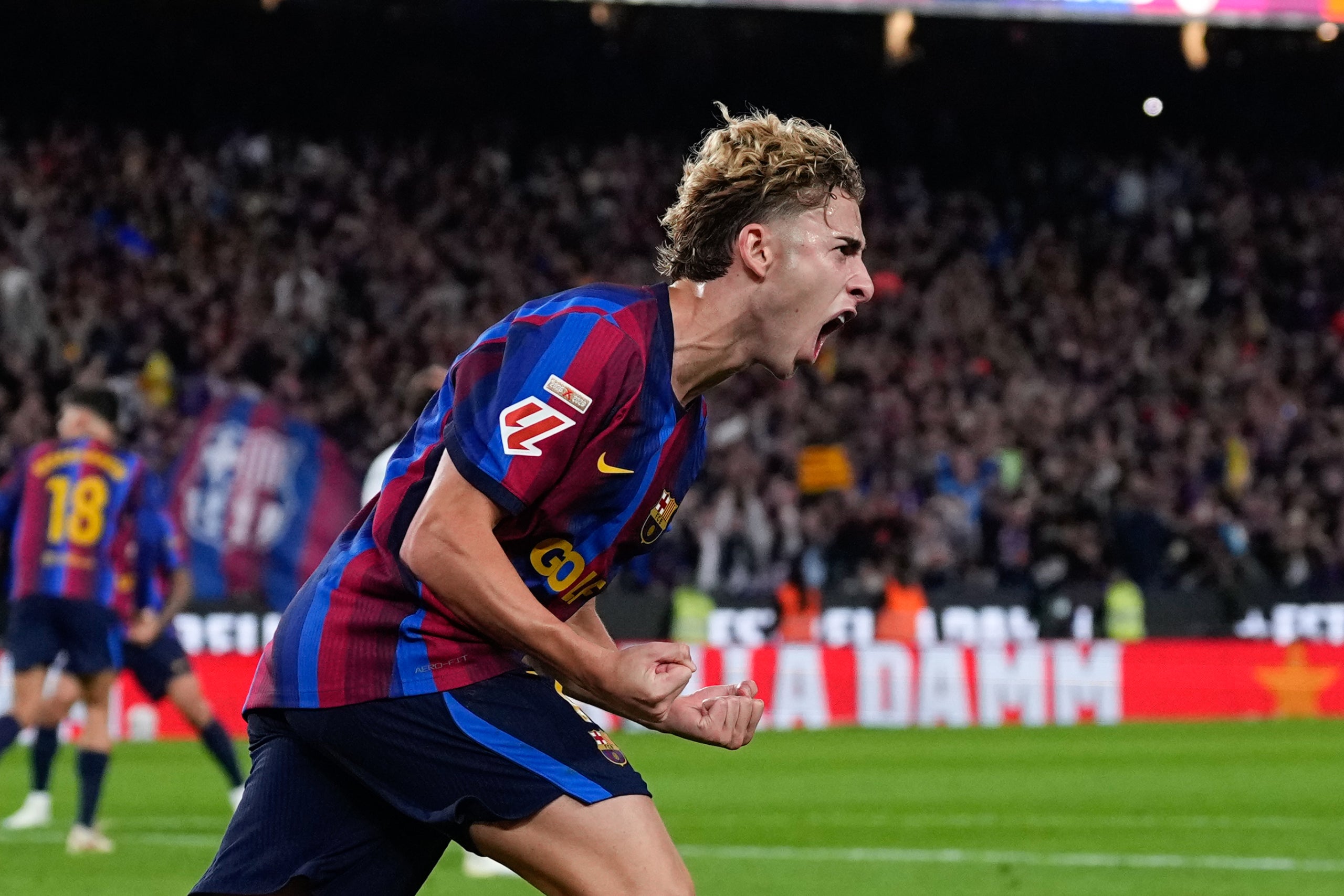Fermín després del gol de Raphinha. | Europa Press