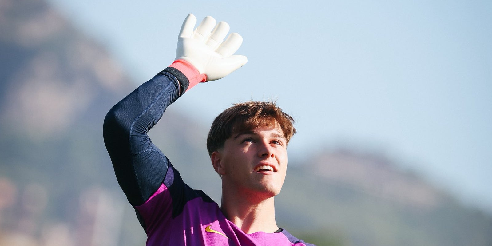 Iker Rodríguez, porter del Barça Atlètic, durant un entrenament | FC Barcelona