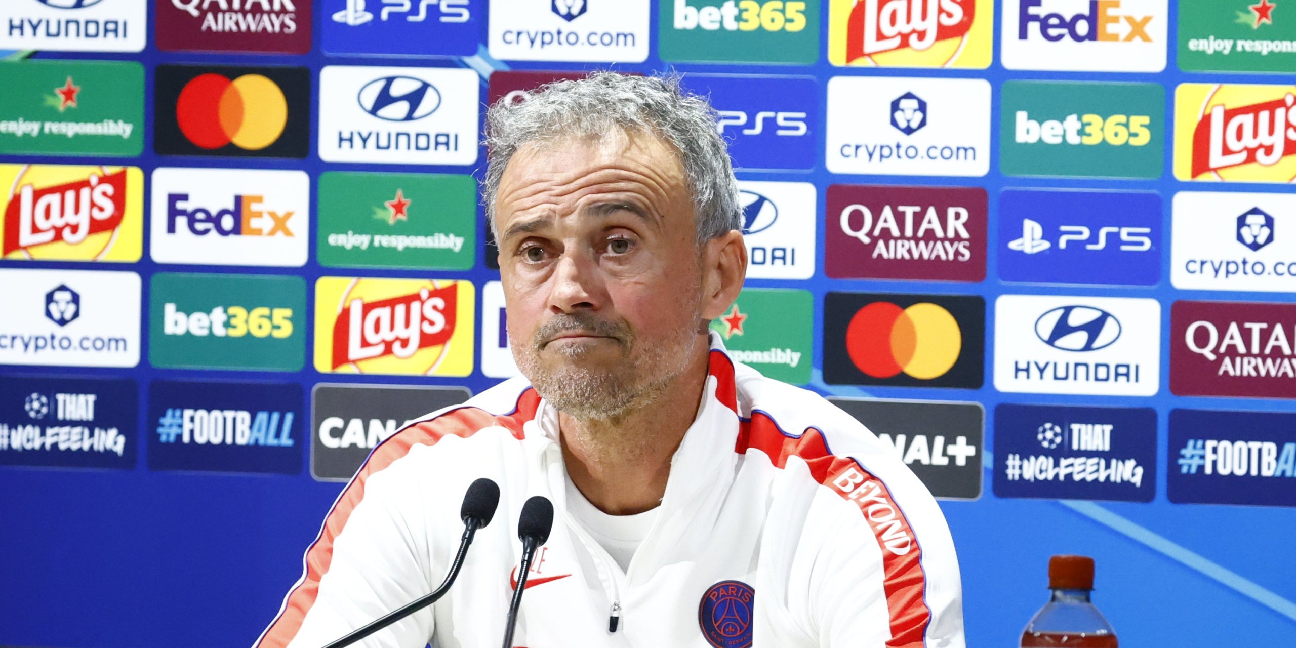 Luis Enrique, durant una roda de premsa amb el PSG | PSG