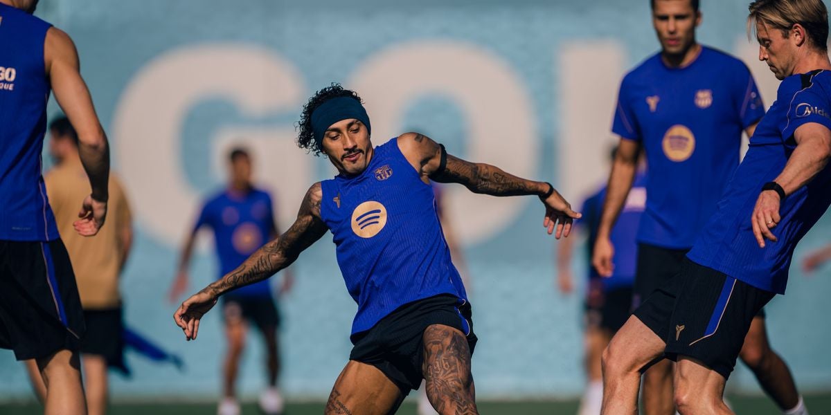 Raphinha i De Jong, durant un entrenament amb el Barça | FC Barcelona