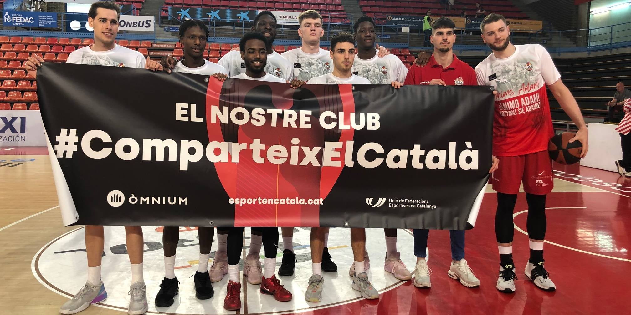 Els jugadors del Bàsquet Manresa, en una imatge d'arxiu | Òmnium Cultural