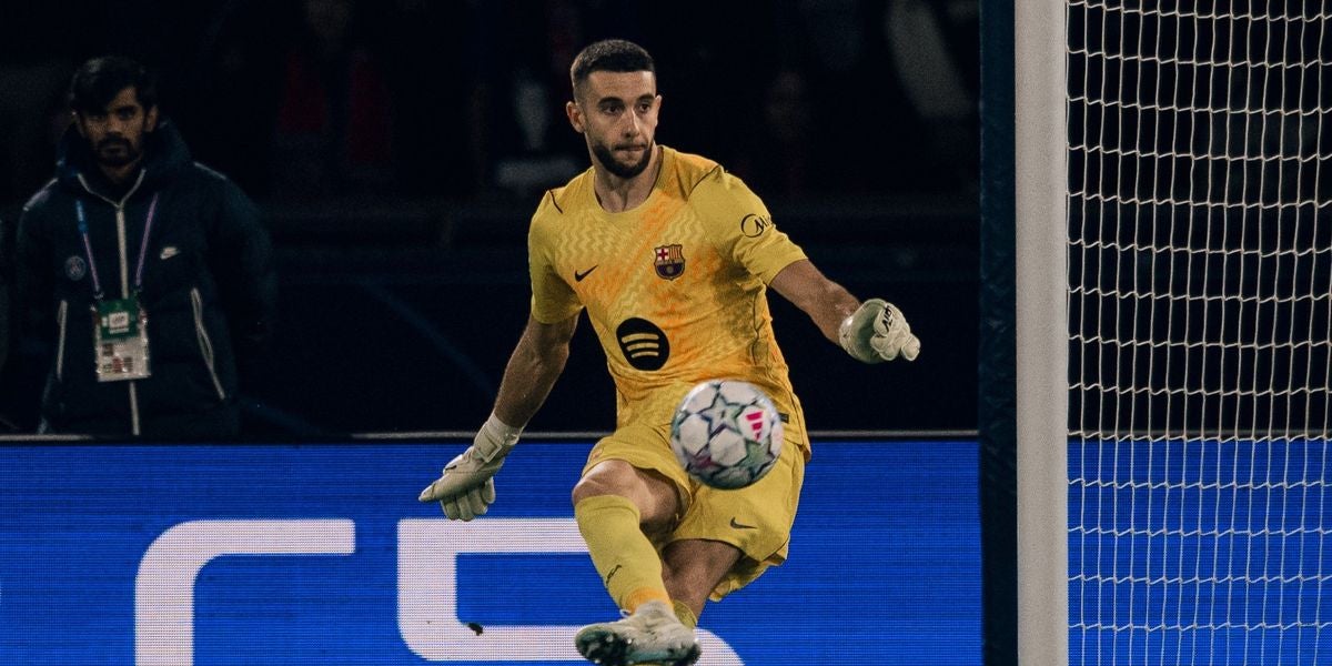 Joan Garcia, durant el PSG-Barça de Champions | FC Barcelona